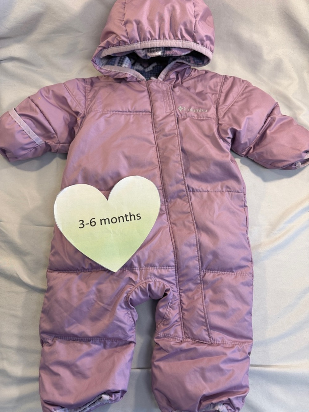 Columbia - Purple Infant Hooded Reversible Snowsuit/Bunting Bag